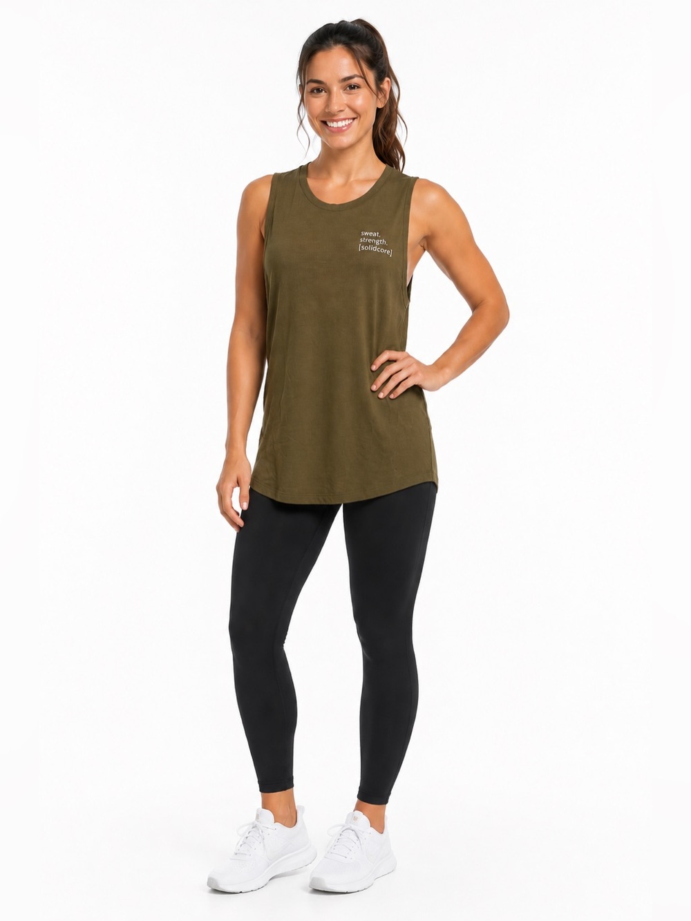 Free People Movement Ribbed Cotton Blend Boho Athletic Casual Tank Size Medium